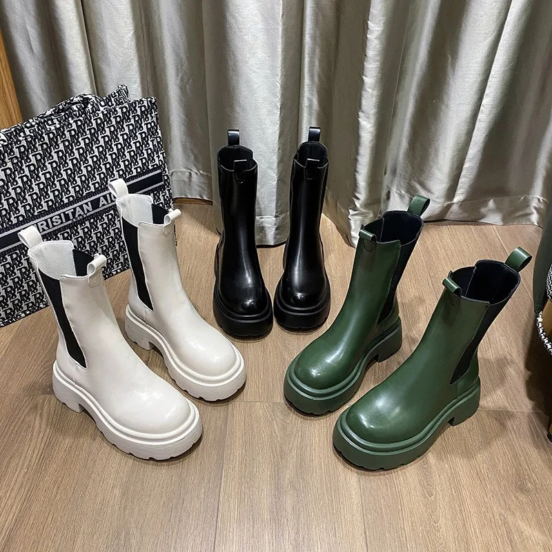 

Женские ботинки Martin осень-зима 2021 Новинка в британском стиле квадратные короткие сапоги на толстом каблуке со шнуровкой тонкие сапоги
