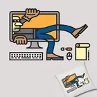 Мультяшная компьютерная клавиатура шаблон теплопередачи ПВХ патч теплопередачи для одежды печатные наклейки печатные украшения