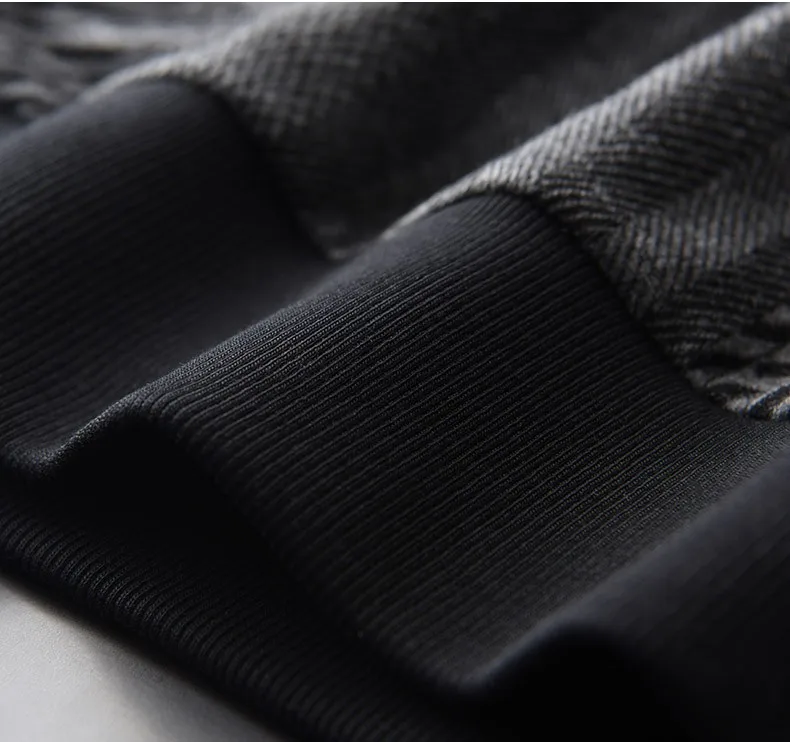 

Grey Sweatshirt Autumn Male Luxury Round Collar Yarn Dyed Mens Hoodies Fashion Slim Fit Casual Men Hoodie Plus Size 4XL