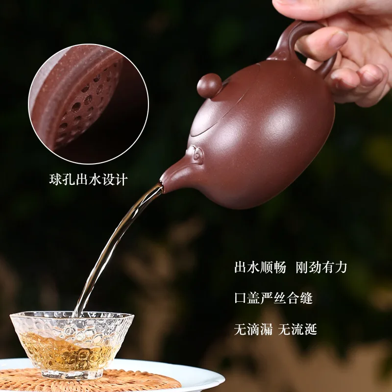 Yixing Famous Teapot Handmade Ruyi Xishi Teapots Kungfu Teaset 230ml Gift Box Customization | Дом и сад