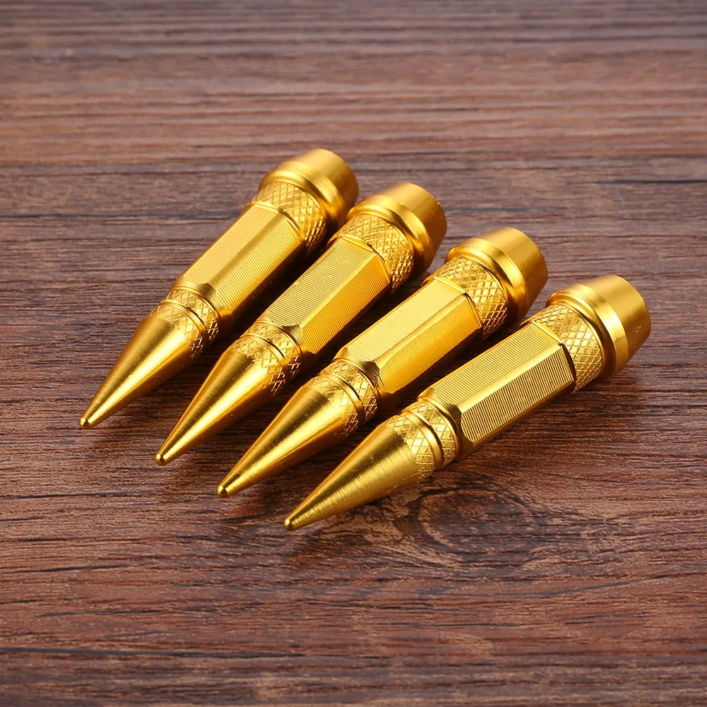 7 Colors 4pcs/set Aluminum Alloy Spike Design Universal Car Wheel Valve Caps Bicycle Tire Air Cover for Truck Motorcycle | Автомобили и
