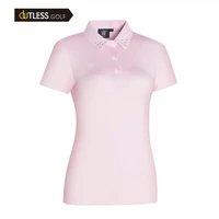 womens golf polo short sleeve and rivet decoration golf shirts for women uv protection dry fit