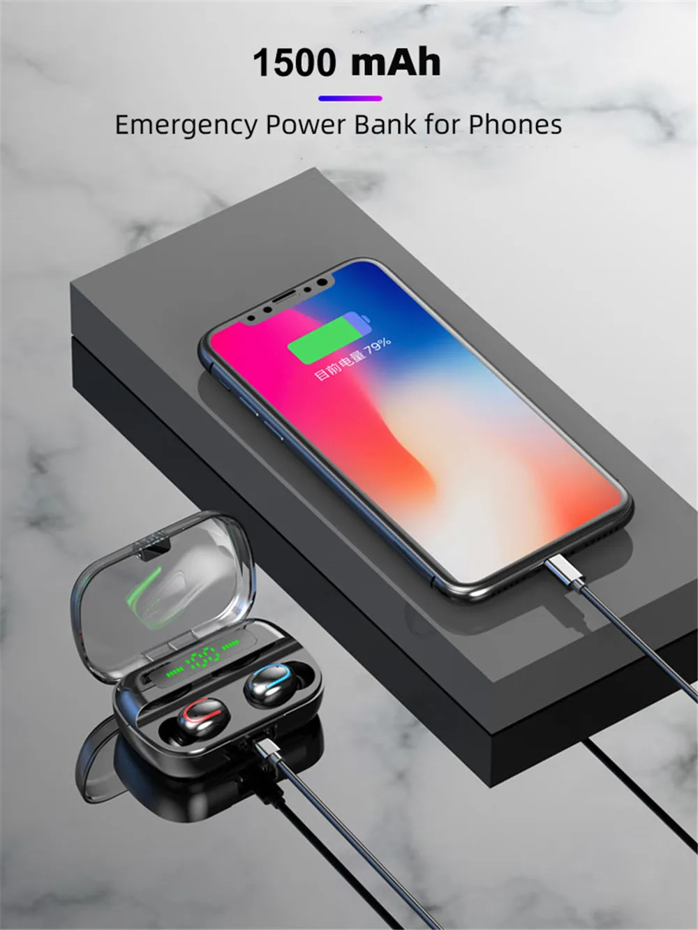 Q82 TWS Bluetooth наушники вкладыши беспроводные наушники Handsfree Bloototh гарнитура Ture беспроводные наушники для телефона Android iOS