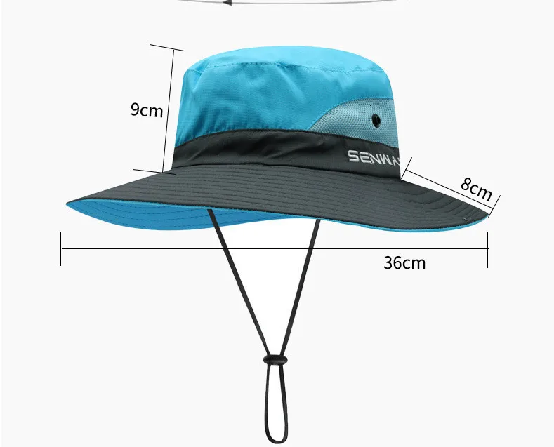 UPF50 + легкий шляпа от солнца женский хвостик ведро летняя Рыбацкая Кепка для