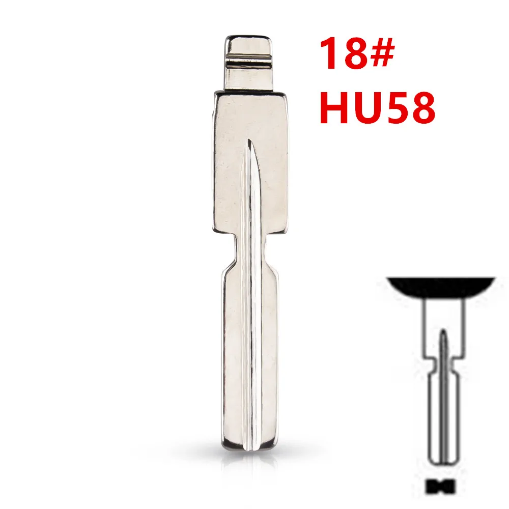10 шт. необработанный металлический ключ 18 # HU58 для BMW KD keydiy xhorse VVDI