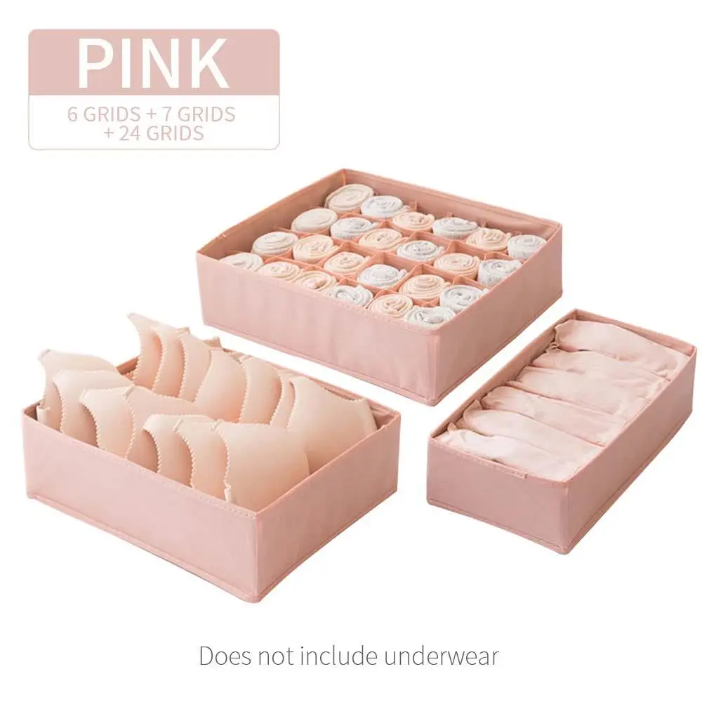 Коробка для хранения в шкафу 3 шт. сумка Портативная обувь бюстгальтера складная