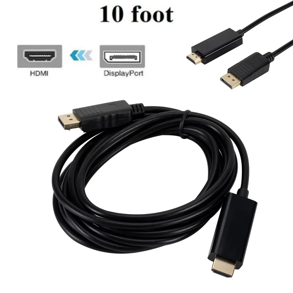 EPULA 2020 новый компьютер мобильный телефон 10 футов порт дисплея на кабель hdmi DP HDMI