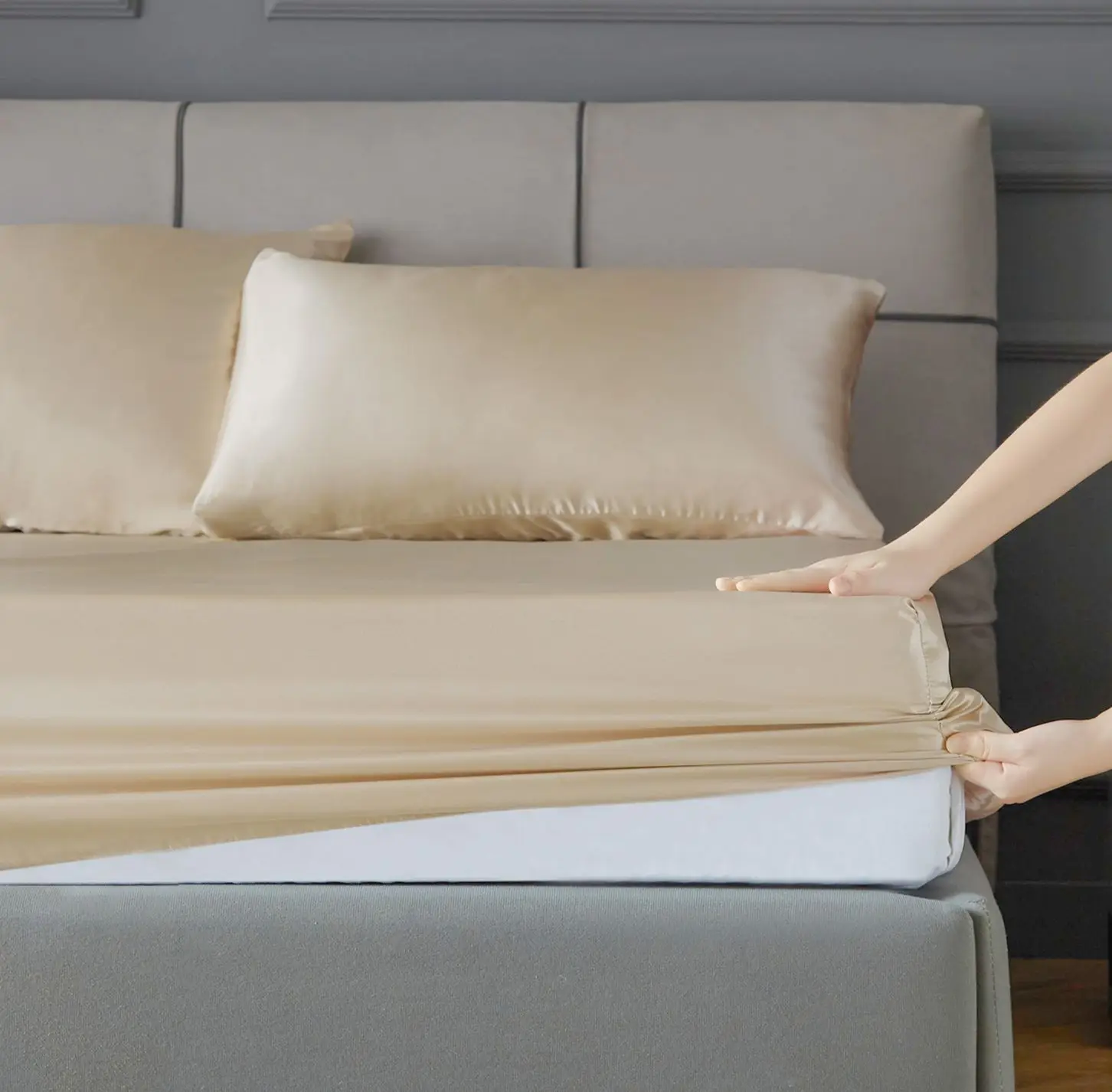 

Soft Fitted Sheet Quality Modern Bed Sheet With Elastic Band Fixed Antifouling Anti-crease Portable Sheets Cover Sheets 1PC