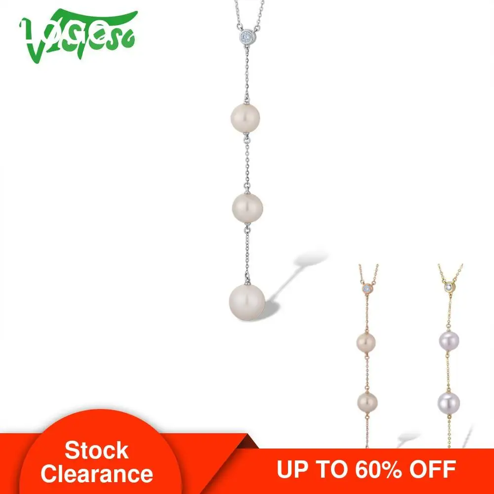 Женское золотое ожерелье VISTOSO настоящее колье из розового/белого/желтого золота