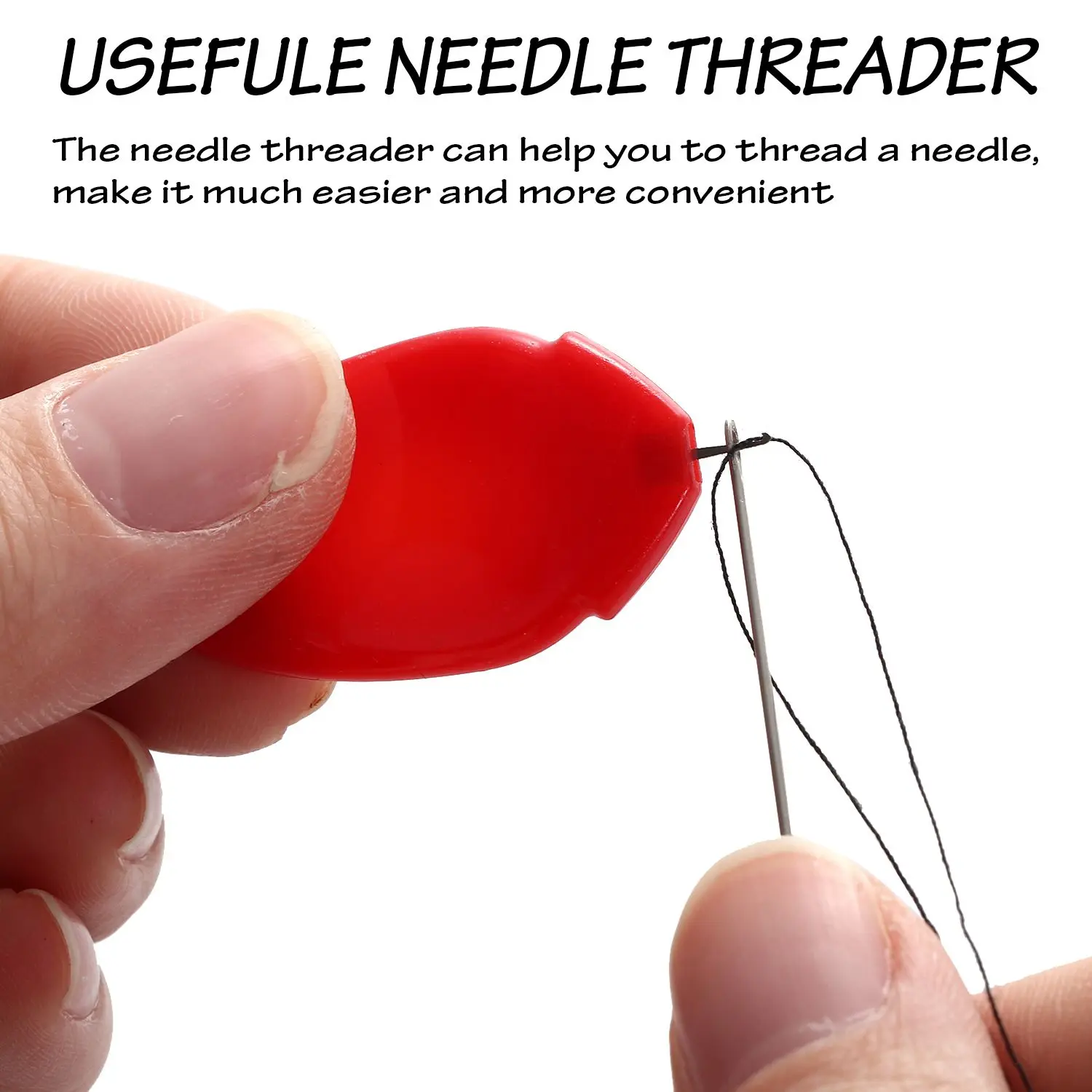 

50 Pieces DIY Crafts Plastic Automatic Sew Accessories Self Threading Needle Threader Sewing Threaders Sewing Needles