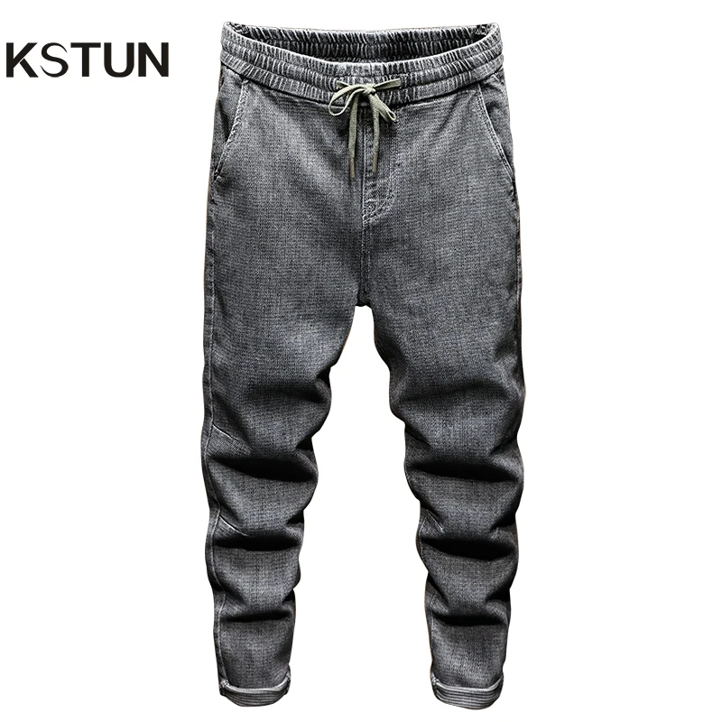 KSTUN/мужские джинсы в японском стиле серые Стрейчевые повседневные джинсовые