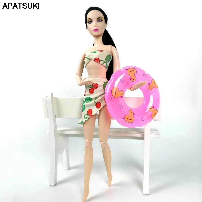 Аксессуары для кукол Барби 1 комплект пляжная одежда спасательный круг купальный