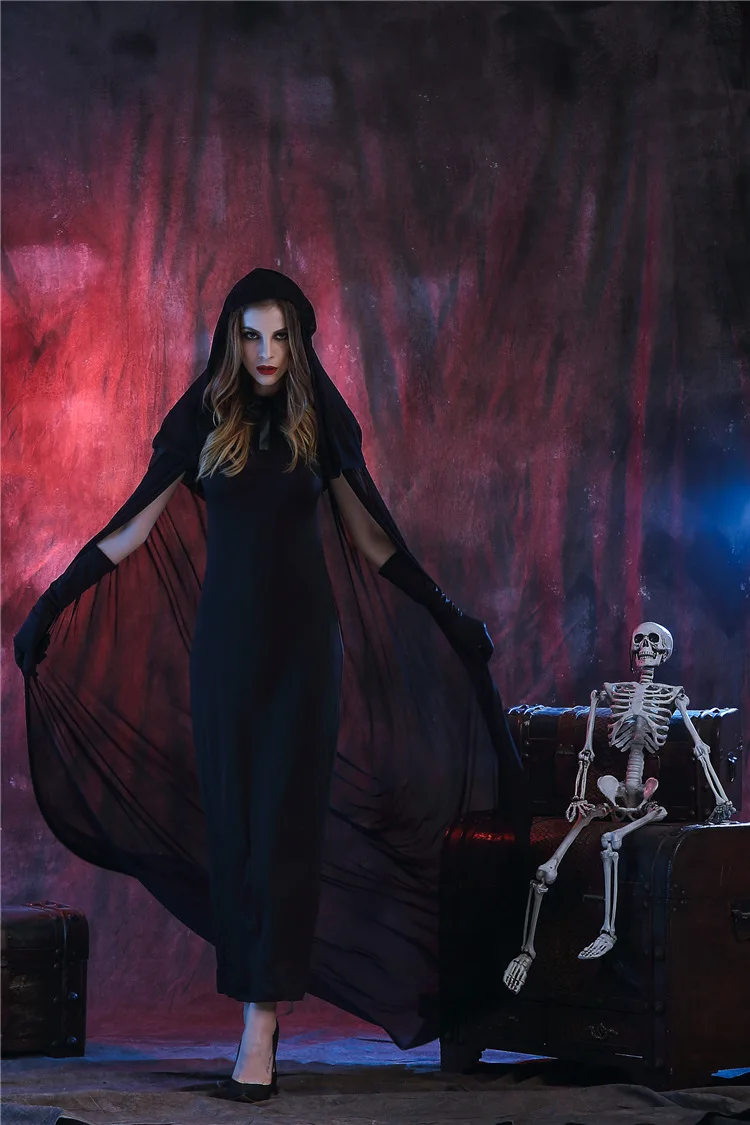 Новинка женские страшные привидения для взрослых черный дьявол зомби