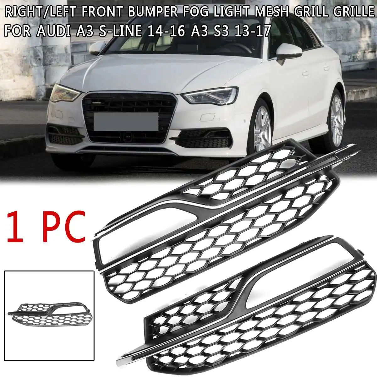 Противотуманный фонарь для Audi A3 S Line 2014 2015 2016 S3 2013 2017 1 шт./2 шт.|Гоночные решетки| |