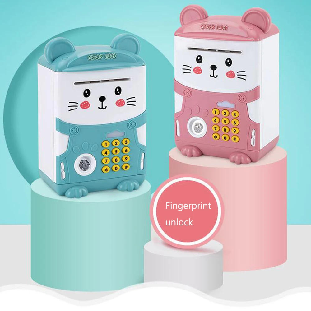 

Мультяшная мышь Автоматическая Копилка Банкомат с паролем копилка для монет депозит наличные сейф детский подарок