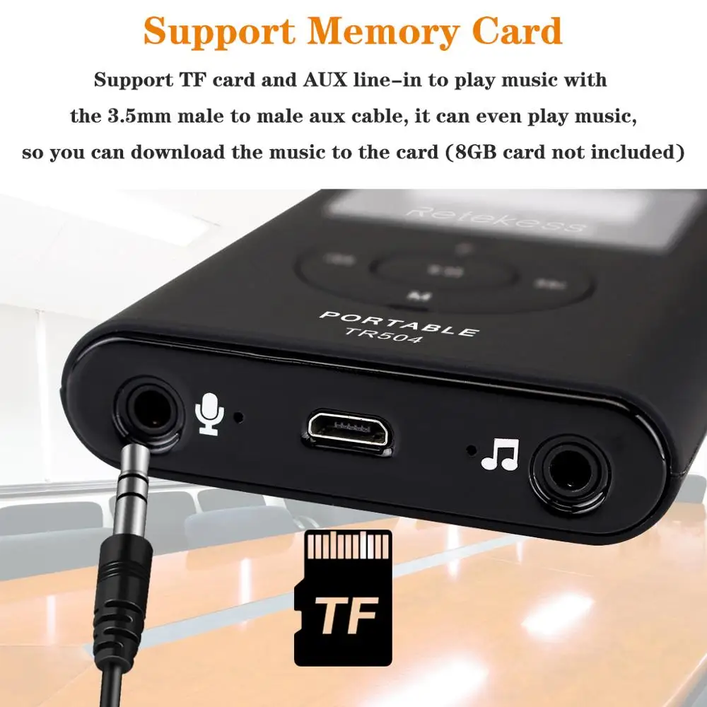 Беспроводной fm передатчик Retekess TR504 0 6 Вт MP3 портативный для церкви автомобиля