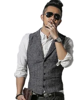 mens herringbone suit vest steampunk style is suitable for wedding and groom with waistcoat