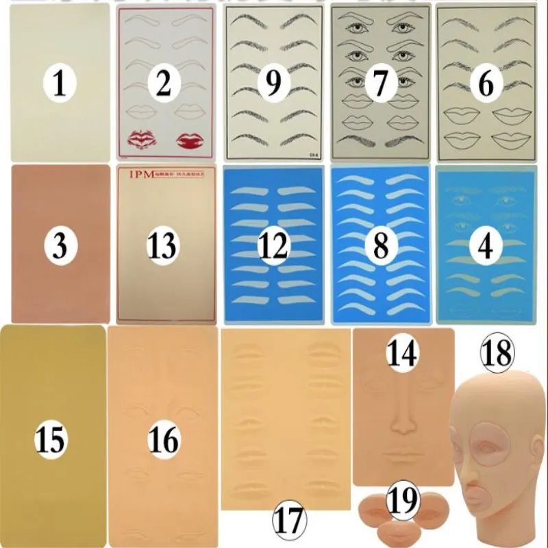 

Pro 1PC Top Quality Permanent Makeup Eyebrow Lips 20 x 15cm Blank Tattoo Practice Skin Sheet for Needle Machine Supply Kit