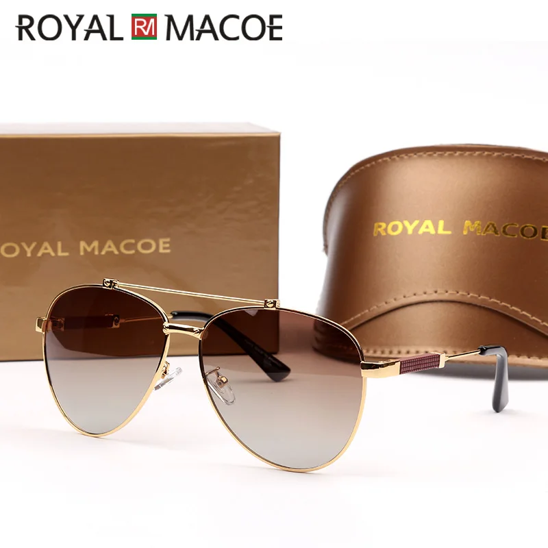Солнцезащитные очки ROYAL MACOE мужские UV 400 роскошные винтажные ультралегкие