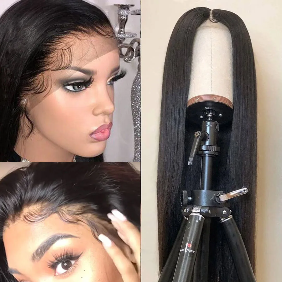 13х4 прямые парики из натуральных волос на кружеве для черных женщин Perruque Cheveux Humain