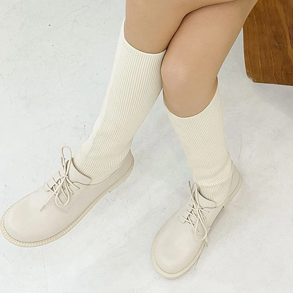 

JOUIR TALONS Top Quality On Sale Female Shoes Geninue Leather Sock Mid-calf Boots Patchwork Round Toe Leisure woman shoes