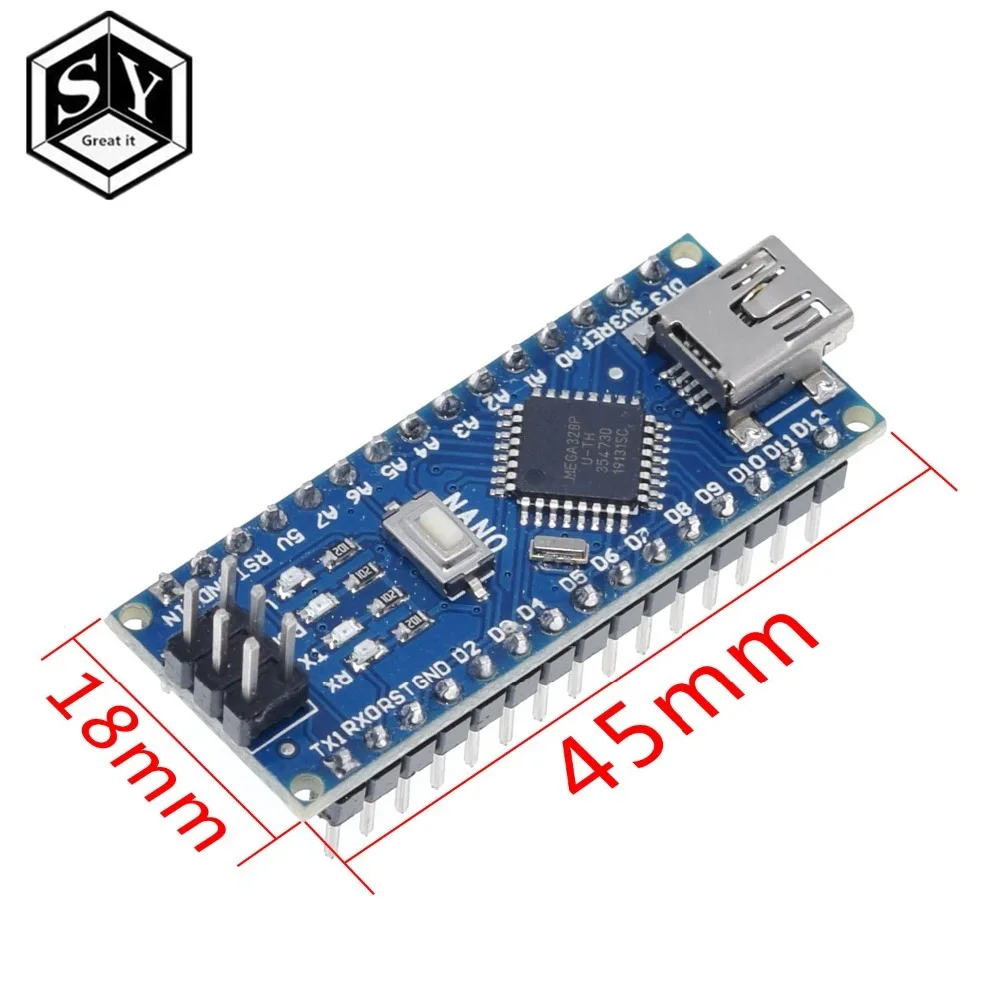 1 шт. отличный нано 3,0 контроллер Nano CH340 USB драйвер ATMEGA328 ATMEGA328P нано мини USB с Загрузчиком для arduino