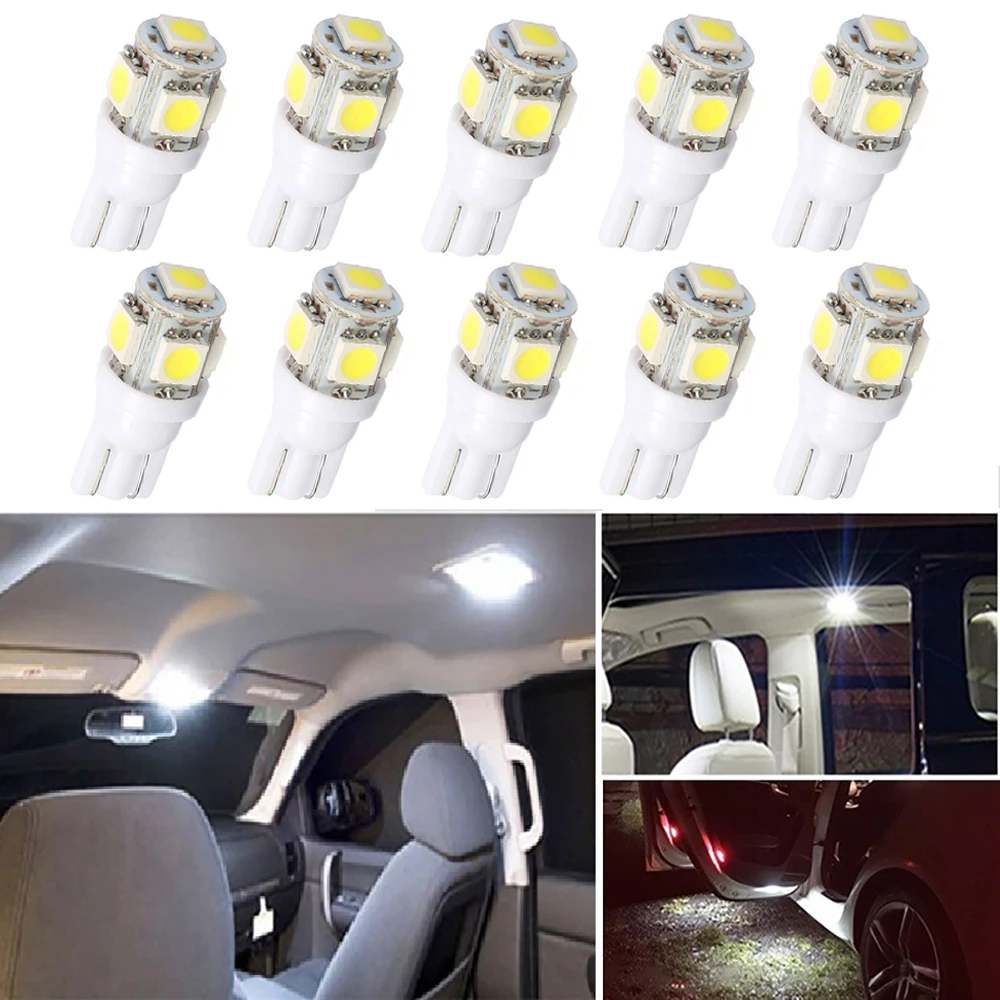 Светодиодные лампы T10 W5W для салона автомобиля индикаторы Nissan Tiida Note Qashqai j10 Juke Sunny