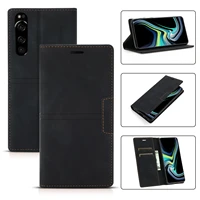 flip case for sony xperia 1 10 iii magnetic business leather wallet stand cover for sony xperia 2 5 8 20 xz4 compact phone coque