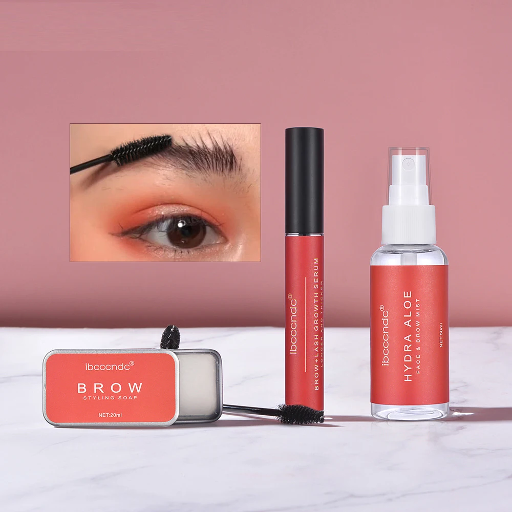 

Bag eyebrow styling set Eyebrow styling cream Aloe vera water spray Eyebrow growth liquid Eyelash brush cosmetics