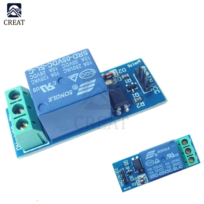 Релейный модуль с оптроном для Arduino PIC AVR DSP ARM 5 В 1 канал | Электронные компоненты и