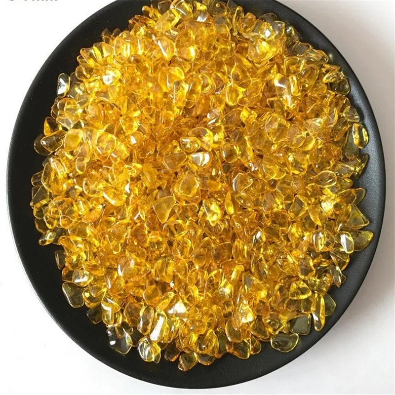 100 г цитрин чип камень желтые кристаллы кварцевые камни лечебные домашний