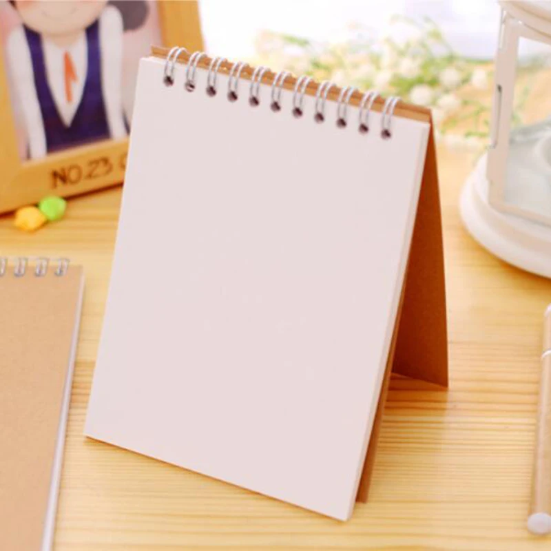 

10 Kraft A5 Notebook Sketchbook in White Graffiti Sketch Book Solid Color Drawing