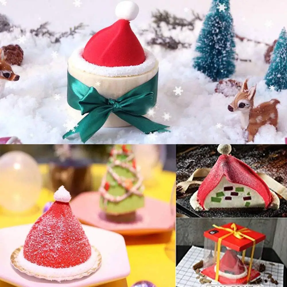 Силиконовые формы для Мусса 3D вихревой рождественская шляпа торт антипригарный