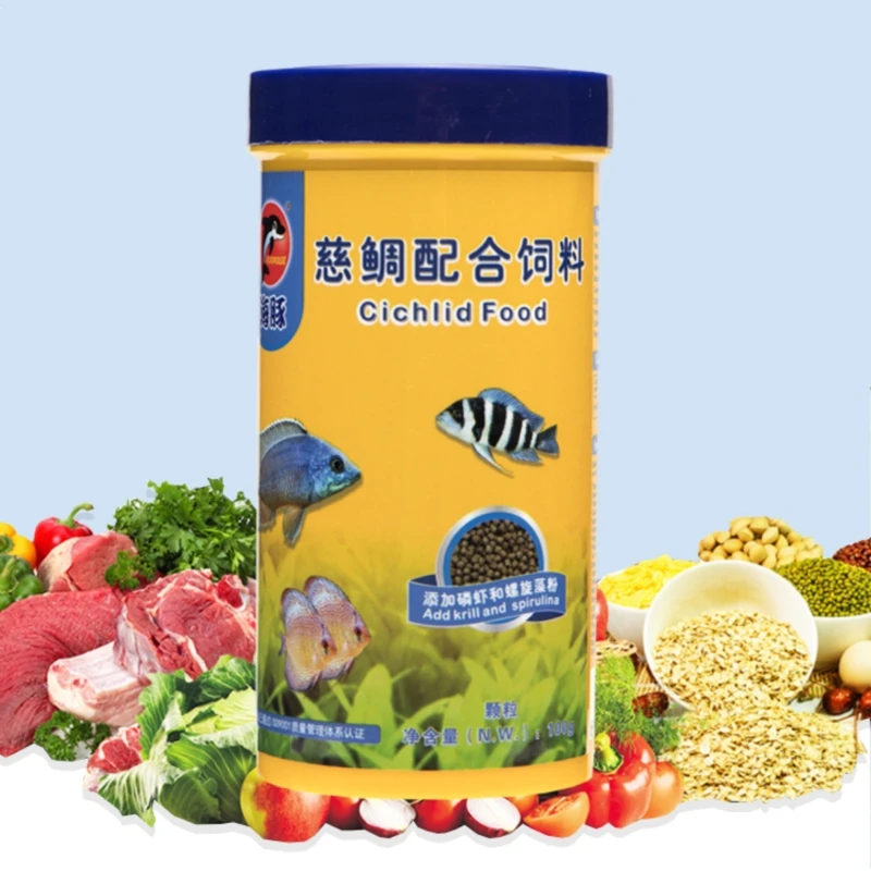 

250ml Ornamental Cichlid Pellets Goldfish Carp Guppies Tropical Feed Fishes Food