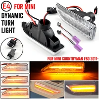 2x dynamic led turn signal indicator flasher side marker lamps repeater lights flowing for mini f60 countryman 2017 2020
