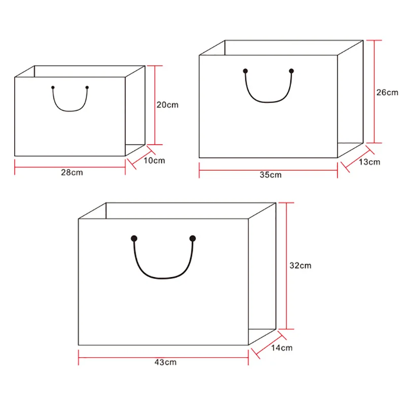 10pcs Paper Bag With Frame Border Customize 1C Logo For Promotion Clothing Gift bag packaging shopping twill wedding birthday | Дом и сад