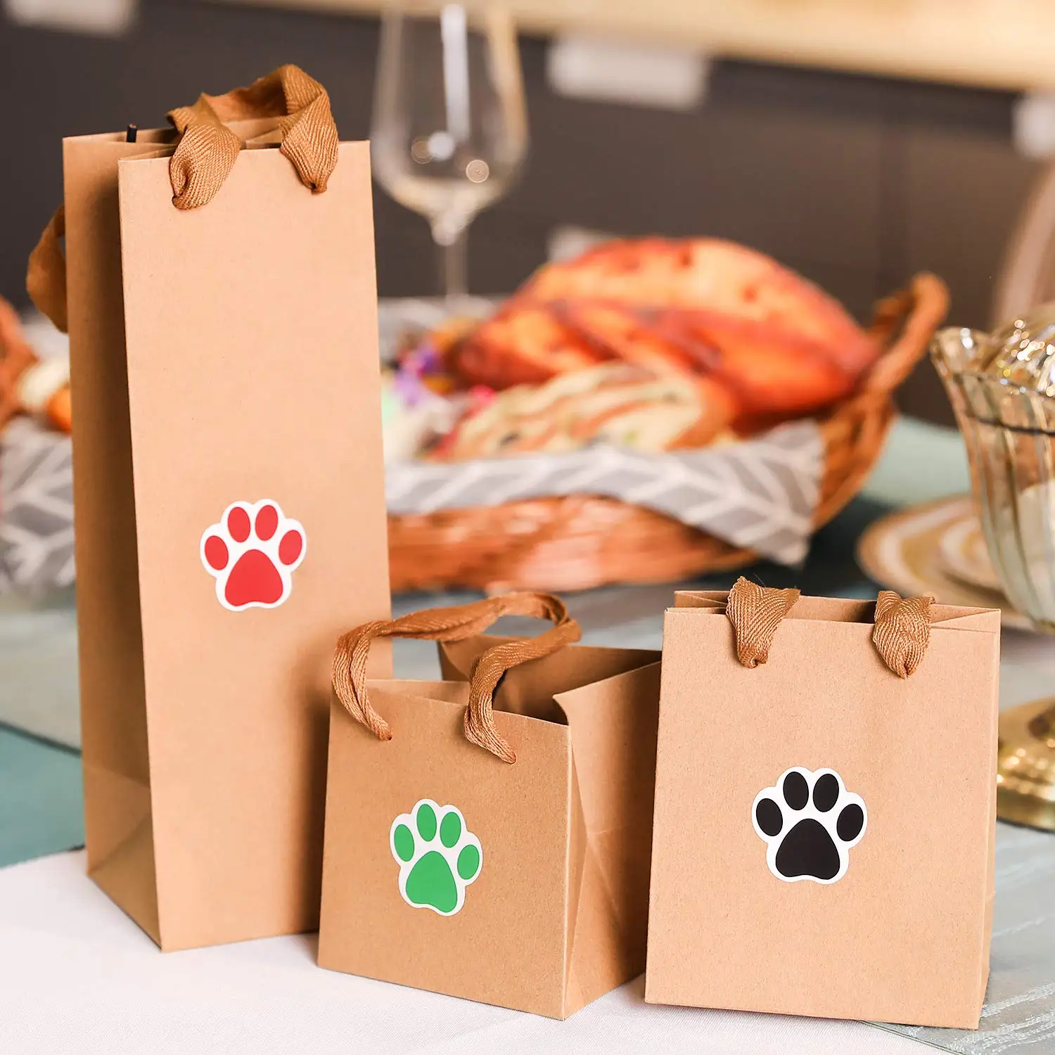 500 шт красочные наклейки с изображением лапы s Dog Paw этикетки наклейка s Jungle День рождения украшение медведь лапа детские игрушки наклейка бирки