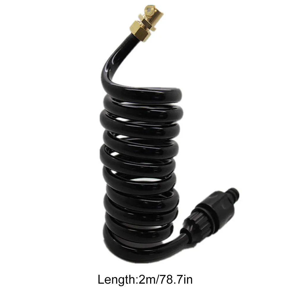 

Mist Cooling System Flexible 2m Mister Sprinklers Stand Hose With 2 Nozzles For Patio Garden Outdoor Pool Pipe Accessories