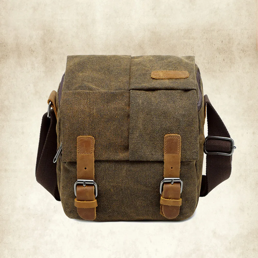 protective canvas retro outdoor waterproof shock proof backpack portable large capacity camera bag multifunctional photography free global shipping