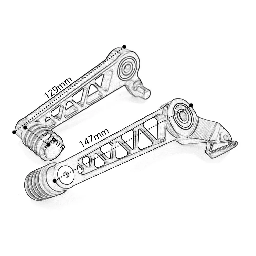 

Pair Motorcycle CNC Aluminum Brake Lever Gear Shifting Levers Foot Pedals for Husqvarna Svartpilen 401 250 2018 2019 2020 2021