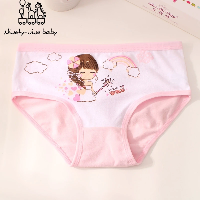 Хлопковые трусики для девочек 6 шт. нижнее белье с милым мультяшным принтом