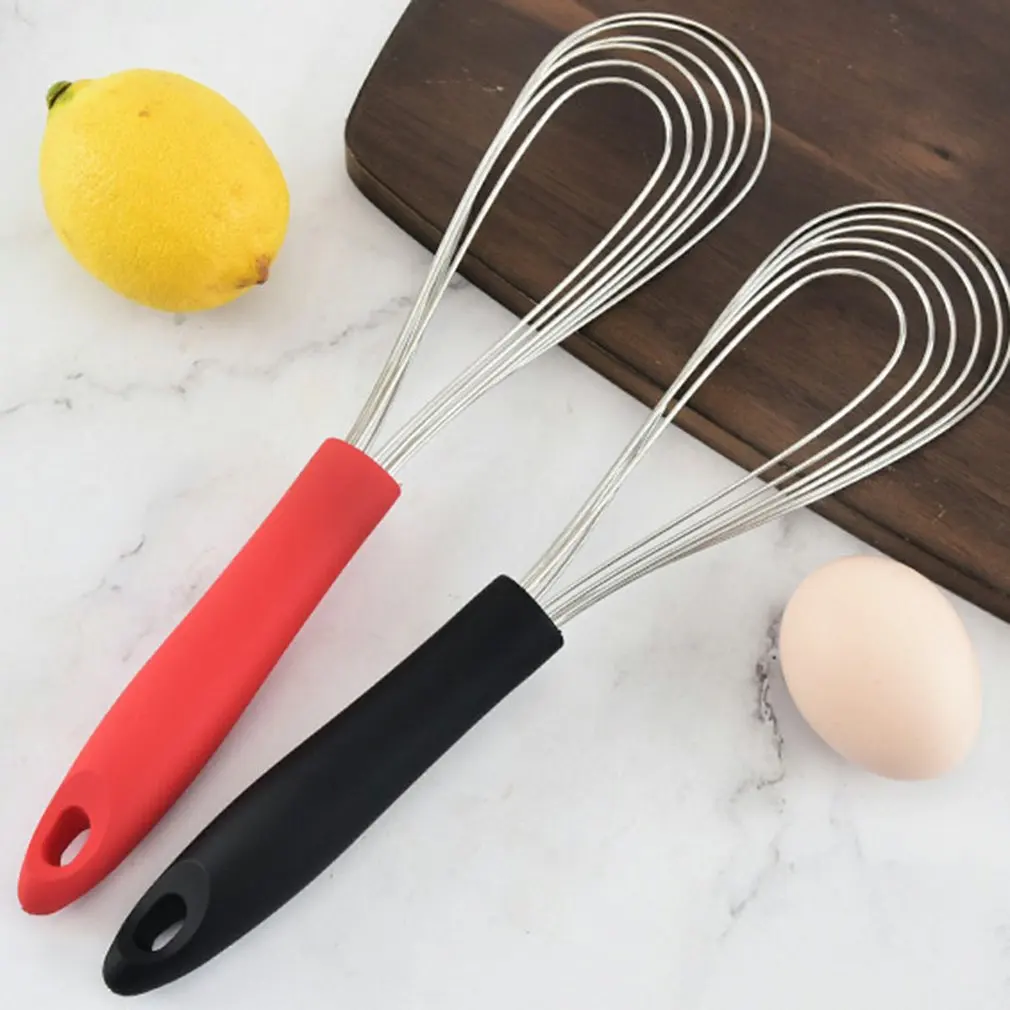 11" Flat Silicone Whisk Wires Silicone Whisk For Mixing Whisk Shaking And Cooking Zero Waste Design Whisk images - 4