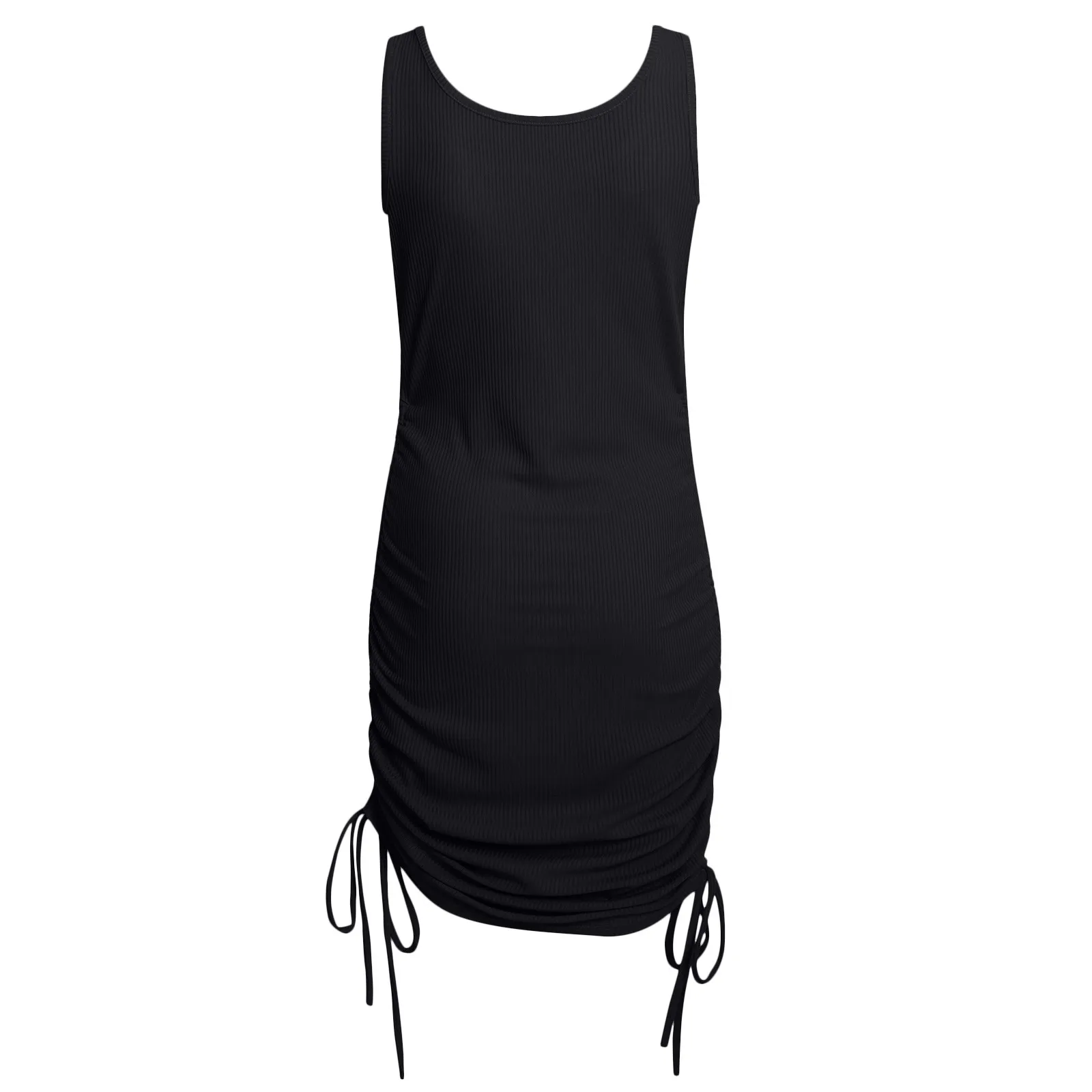 

Summer Women Mini Dress Fashion Sexy Solid Color Short Sleeve U-Neck Slim Dresses Female High Waist Bodycon Dress#35