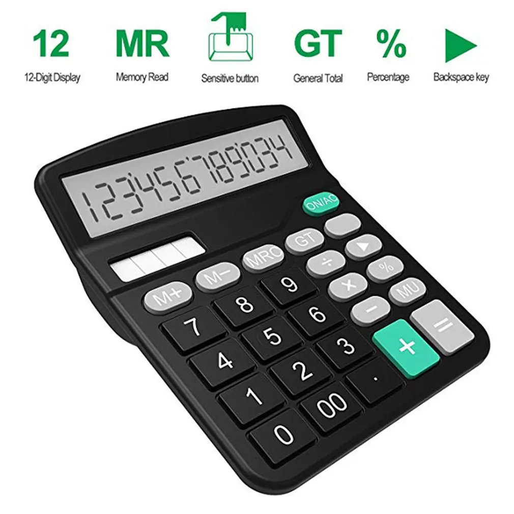 

Office Finance Calculator Calculat Plastic Solar Computer Business Finance Office Calculator 12-Bit Desktop Calculator Office