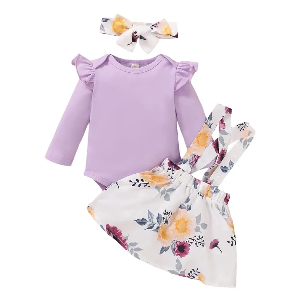 Комбинезон для новорожденных с длинным рукавом и оборками на возраст 0-3 месяца |