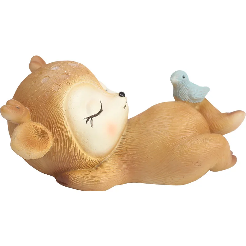 Украшение для автомобиля украшение из смолы мультяшный милый олень центральной