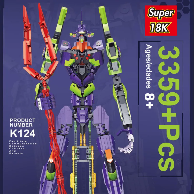 

K124 Gundam Warrior Robot MOC Mobile Gundam Founder Set Type-01 18K Model Building 3359pcs Block Bricks Toys Gift