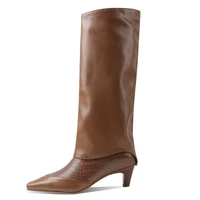 qzyerai 2021 new sexy super knee high modern boots women boots long boots autumn winter ladies shoes split leather