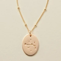 zodiac constellationsconstellation oval zodiac necklace disk necklace gift for women