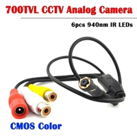 neocoolcam 700tvl mini color cctv analog camera wired home security video surveillance cameras with 6pcs 940nm ir leds